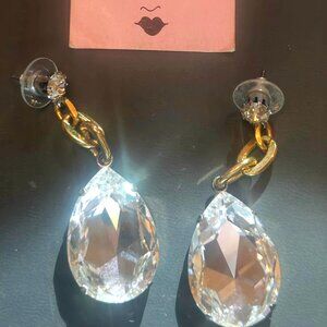 Tarina Tarantino Crystal Pear Drop Earrings Retired
